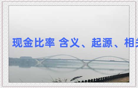 现金比率 含义、起源、相关知识